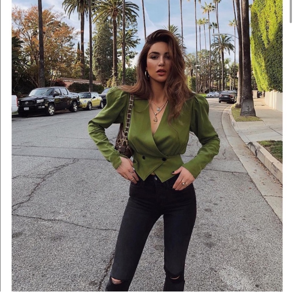 Puff Sleeve Button Down Top